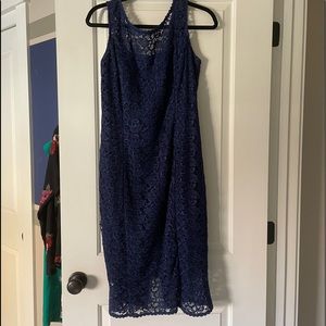 Navy Lace Blue Dress